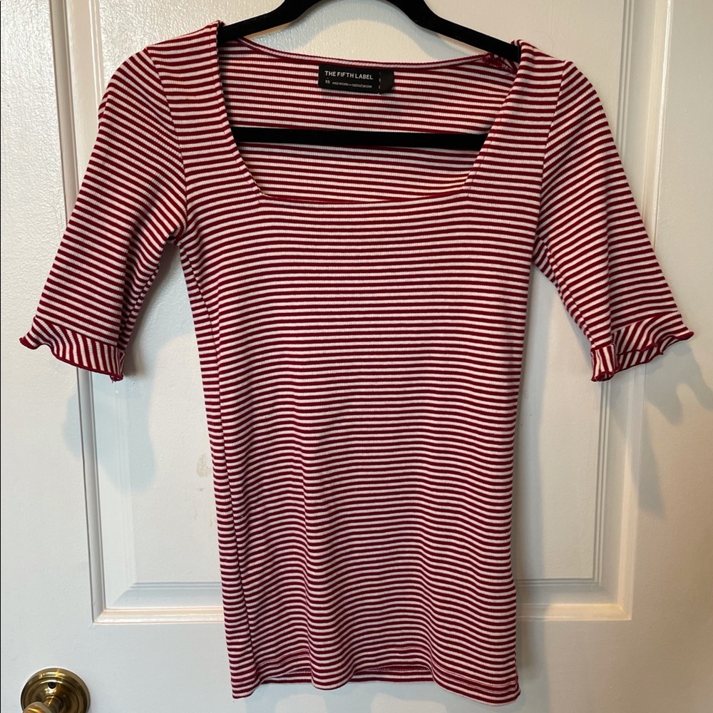 The Fifth Label Red and White striped top